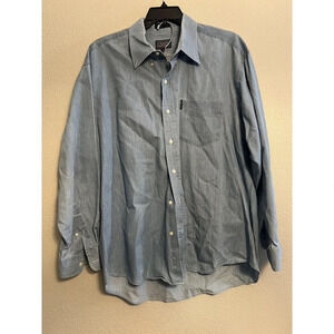 Chaps Ralph Lauren denim shirt men's XL extra large blue long sleeve Vintage